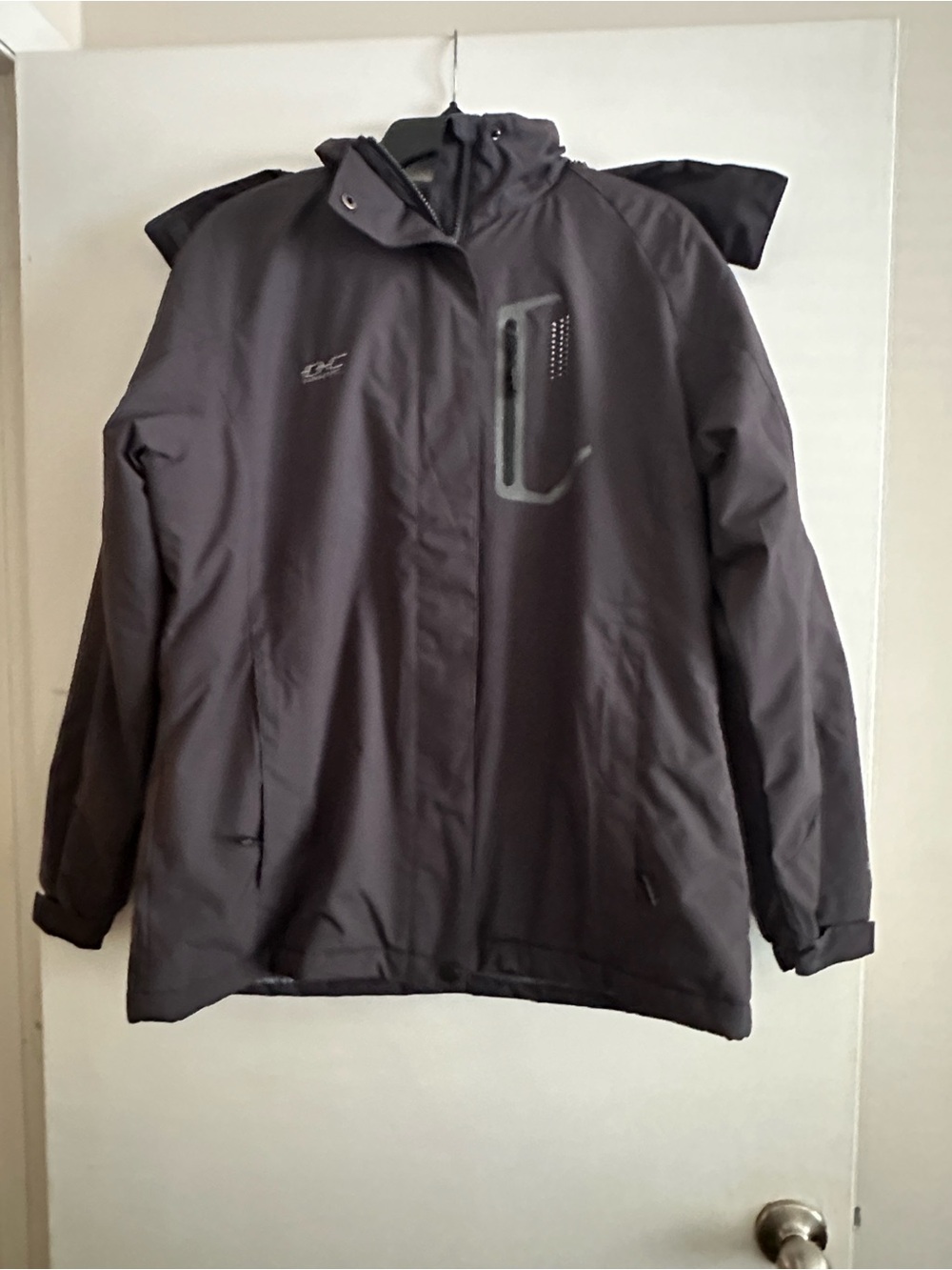 Diamond Candy Dark Gray Ski Jacket with Hood